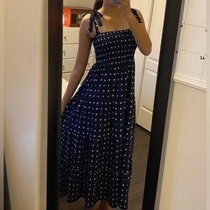 navy tie dress